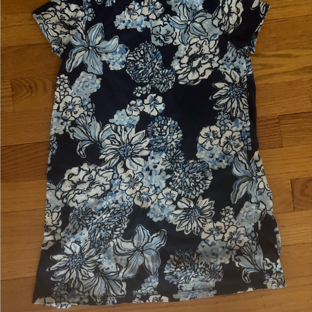 Lilly Pulitzer Blue Floral Kids Casual Dress